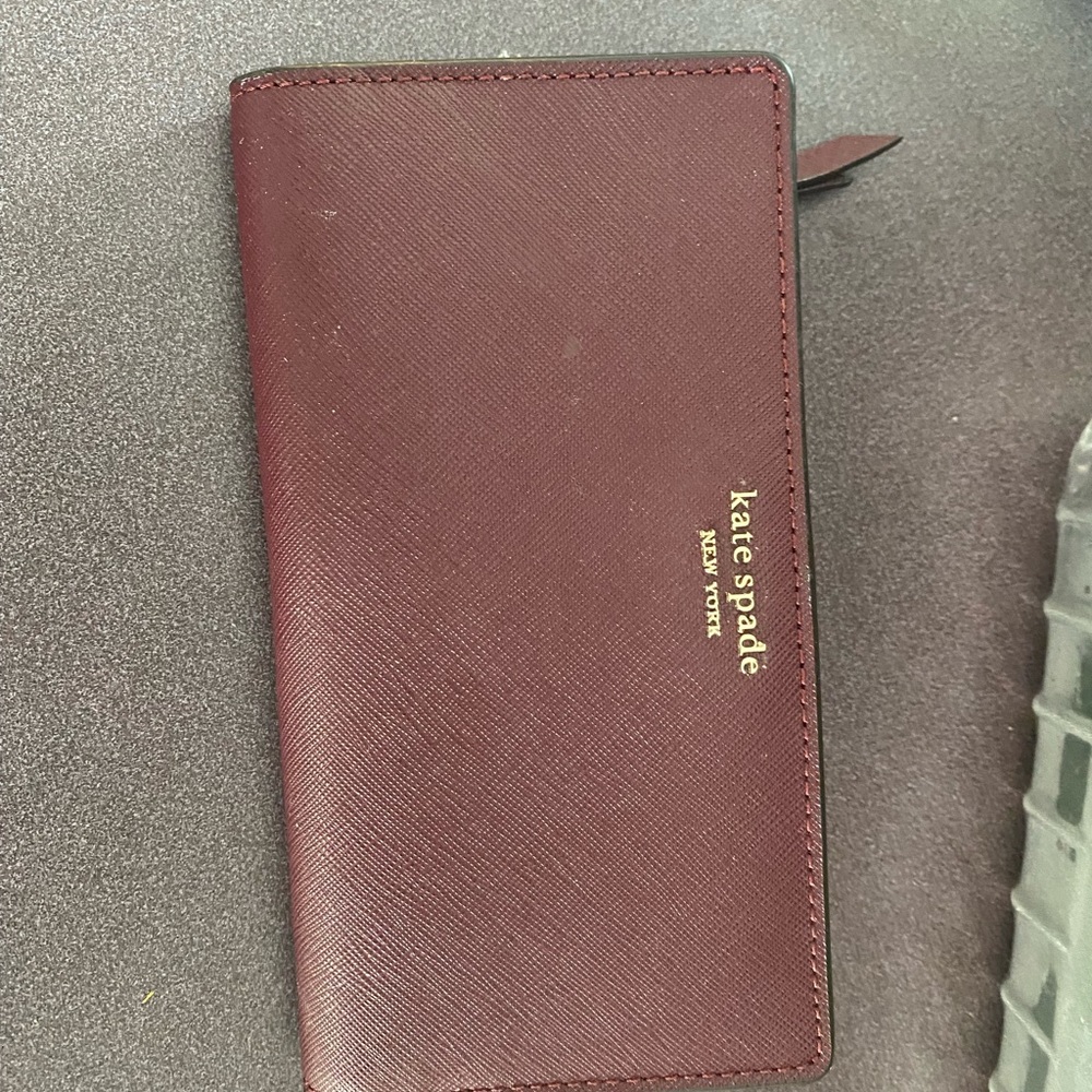Kate spade wallet eggplant euc